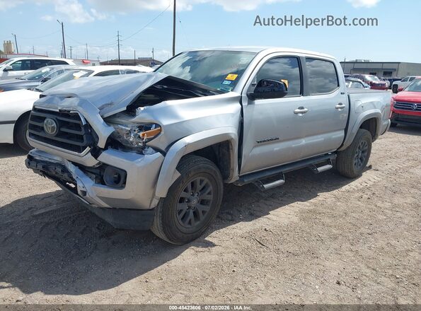 3TMAZ5CN5NM169014 2022 TOYOTA TACOMA Silver წინა მარცხენა ხედი სამი მეოთხედიდან