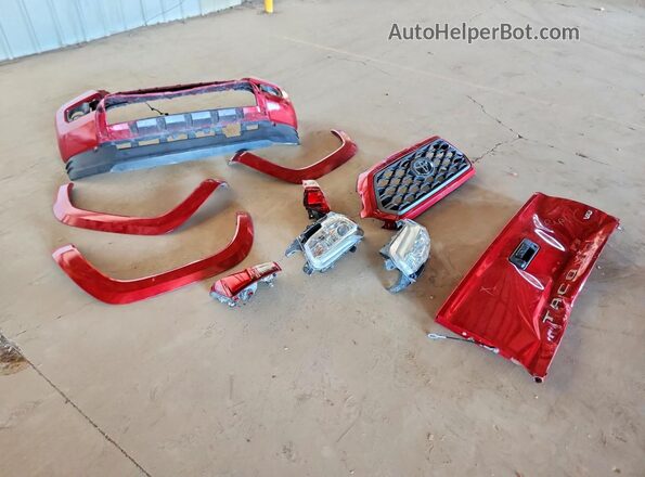 3TMAZ5CNXNM162897 2022 TOYOTA TACOMA Red ძრავის განყოფილების ხედი