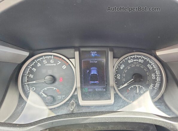 3TMBZ5DNXHM012067 2017 TOYOTA TACOMA Silver Instrument cluster view