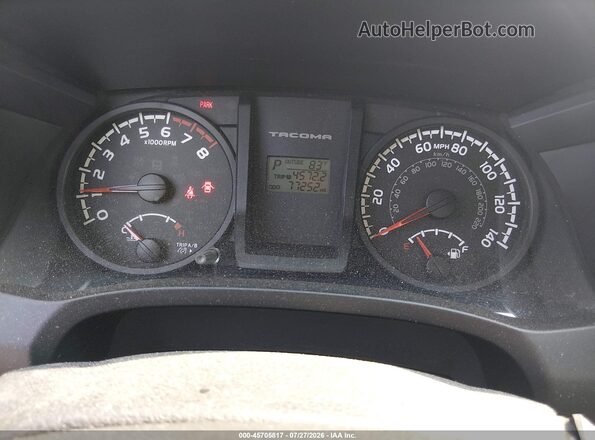 3TMCZ5AN0HM102367 2017 TOYOTA TACOMA Gray Вид задніх сидінь