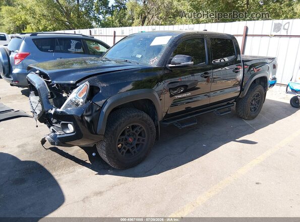 3TMCZ5AN0MM374475 2021 TOYOTA TACOMA Black Առջևի ձախ երեք քառորդ տեսարան
