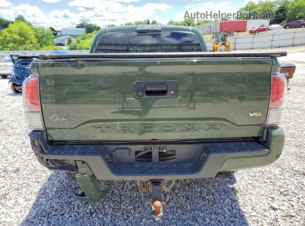 3TMCZ5AN0MM394886 2021 TOYOTA TACOMA Зеленый Вид сзади