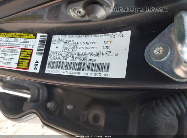 3TMCZ5AN0MM412495 2021 TOYOTA TACOMA Gray Вид підкапотного простору