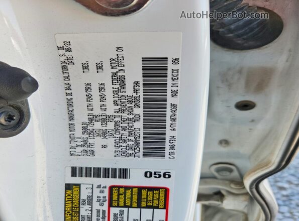 3TMCZ5AN0NM523713 2022 TOYOTA TACOMA Белый Вид подкапотного пространства
