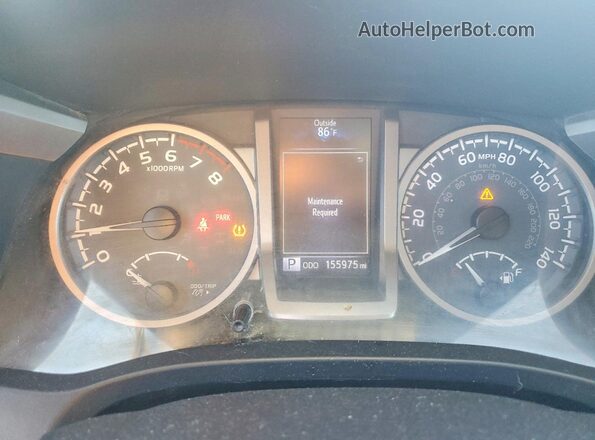 3TMCZ5AN1GM007282 2016 TOYOTA TACOMA Black Вид щитка приладів