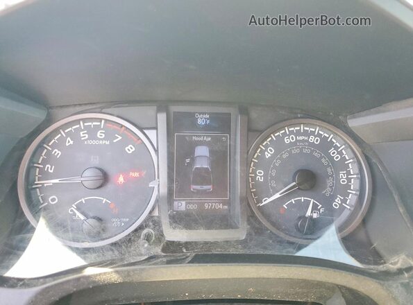 3TMCZ5AN1JM132712 2018 TOYOTA TACOMA Silver ხელსაწყოთა პანელის ხედი