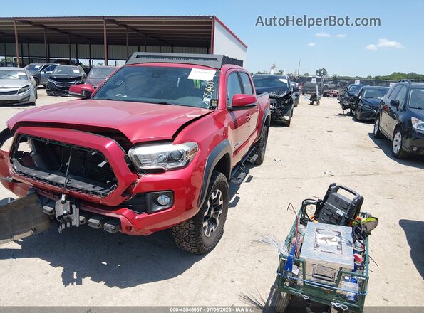 3TMCZ5AN1JM146402 2018 TOYOTA TACOMA Красный Передняя левая четверть