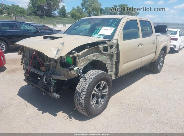 3TMCZ5AN1KM236229 2019 TOYOTA TACOMA Tan Առջևի ձախ երեք քառորդ տեսարան