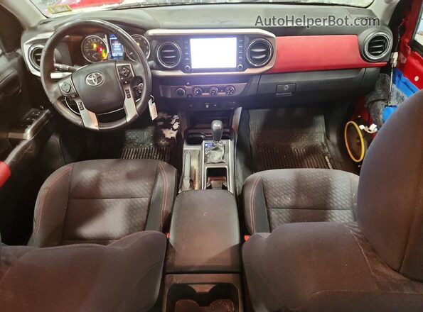 3TMCZ5AN1LM293984 2020 TOYOTA TACOMA Red Вид панелі приладів