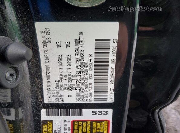 3TMCZ5AN1LM338194 2020 TOYOTA TACOMA Black Widok naklejki z numerem VIN