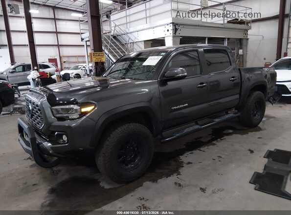 3TMCZ5AN1MM383878 2021 TOYOTA TACOMA Gray Առջևի ձախ երեք քառորդ տեսարան