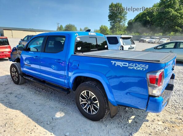 3TMCZ5AN1MM434182 2021 TOYOTA TACOMA Blue Rear left