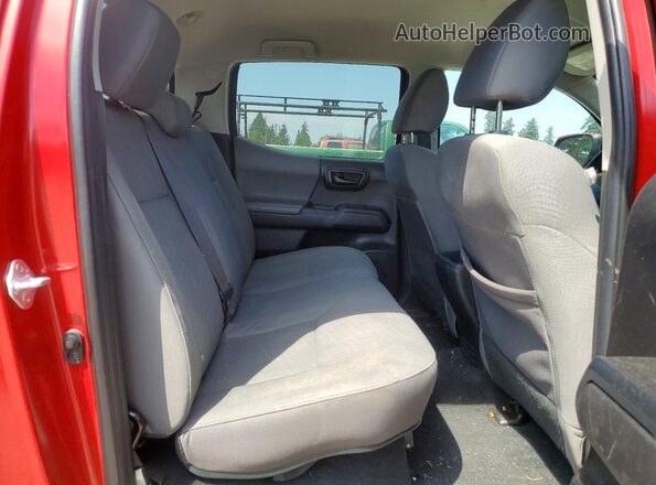 3TMCZ5AN1NM532999 2022 TOYOTA TACOMA Red Rear seats view