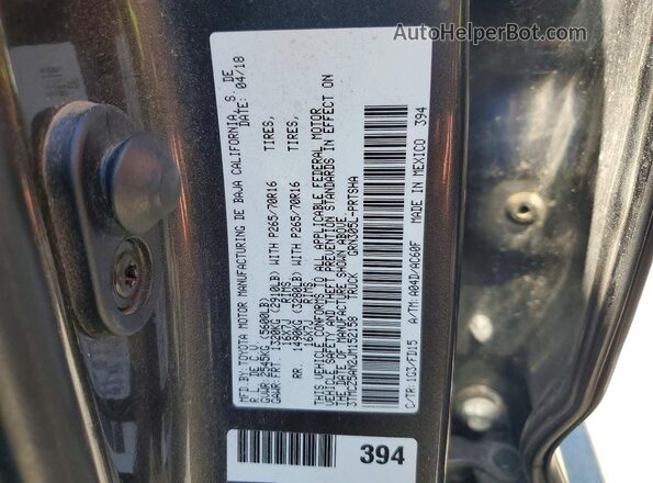 3TMCZ5AN2JM152158 2018 TOYOTA TACOMA Charcoal Widok komory silnika