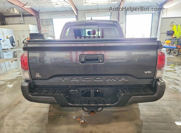 3TMCZ5AN2MM398566 2021 TOYOTA TACOMA Gray Вид ззаду
