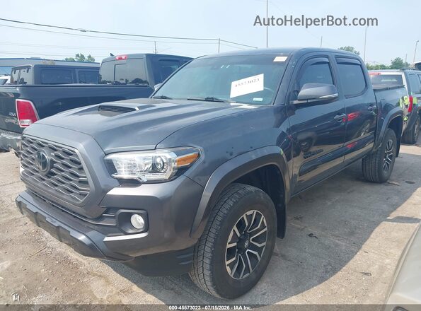 3TMCZ5AN2PM596665 2023 TOYOTA TACOMA Gray წინა მარცხენა ხედი სამი მეოთხედიდან