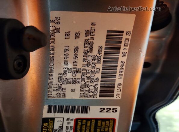 3TMCZ5AN2PM613786 2023 TOYOTA TACOMA Silver VIN sticker view