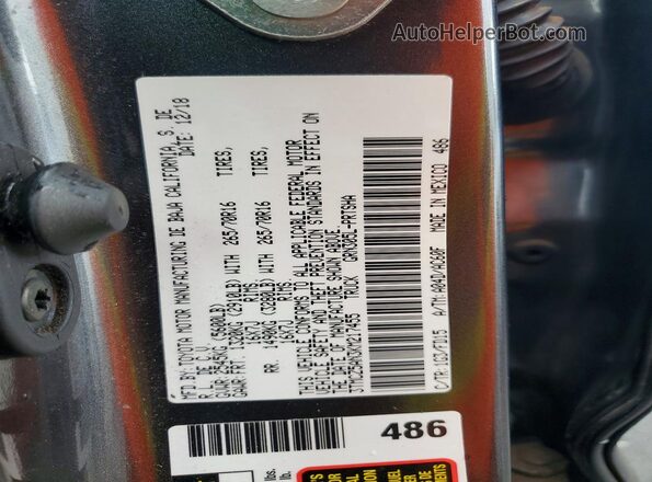 3TMCZ5AN3KM217455 2019 TOYOTA TACOMA Угольный Вид наклейки с VIN-кодом