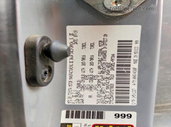 3TMCZ5AN3KM278028 2019 TOYOTA TACOMA Gray Widok komory silnika