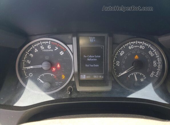 3TMCZ5AN3LM300210 2020 TOYOTA TACOMA White Սարքավորումների վահանակի տեսք