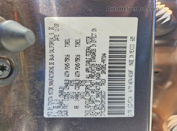 3TMCZ5AN3MM388337 2021 TOYOTA TACOMA Угольный Вид подкапотного пространства