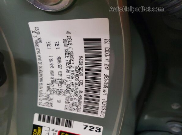 3TMCZ5AN3PM614140 2023 TOYOTA TACOMA Gray Շարժիչի բաժամունքի տեսք