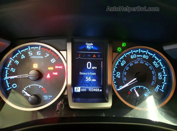 3TMCZ5AN4HM076484 2017 TOYOTA TACOMA Silver ხელსაწყოთა პანელის ხედი