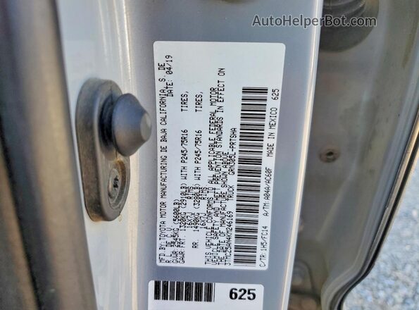 3TMCZ5AN4KM246169 2019 TOYOTA TACOMA Серый Вид подкапотного пространства