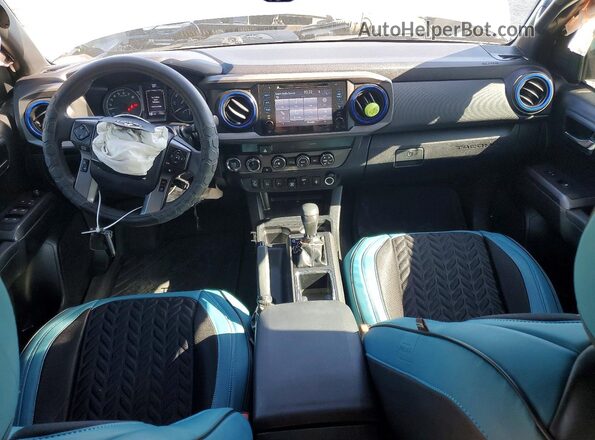 3TMCZ5AN4KM280595 2019 TOYOTA TACOMA Blue Widok deski rozdzielczej