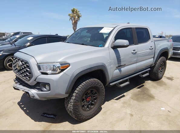 3TMCZ5AN4LM312639 2020 TOYOTA TACOMA Gray Առջևի ձախ երեք քառորդ տեսարան