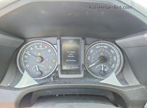 3TMCZ5AN6JM122435 2018 TOYOTA TACOMA Gray ხელსაწყოთა პანელის ხედი