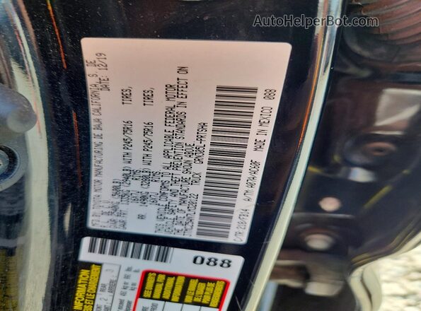 3TMCZ5AN7LM320122 2020 TOYOTA TACOMA Black Widok naklejki z numerem VIN