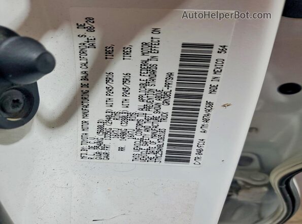 3TMCZ5AN8LM365103 2020 TOYOTA TACOMA White Engine compartment view
