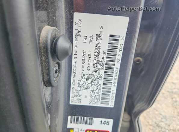 3TMCZ5AN8MM388687 2021 TOYOTA TACOMA Gray Vista de la etiqueta del VIN