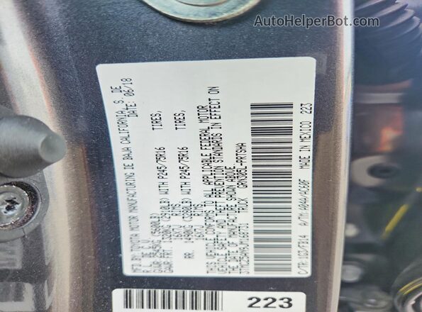 3TMCZ5AN9JM168731 2018 TOYOTA TACOMA Gray ძრავის განყოფილების ხედი