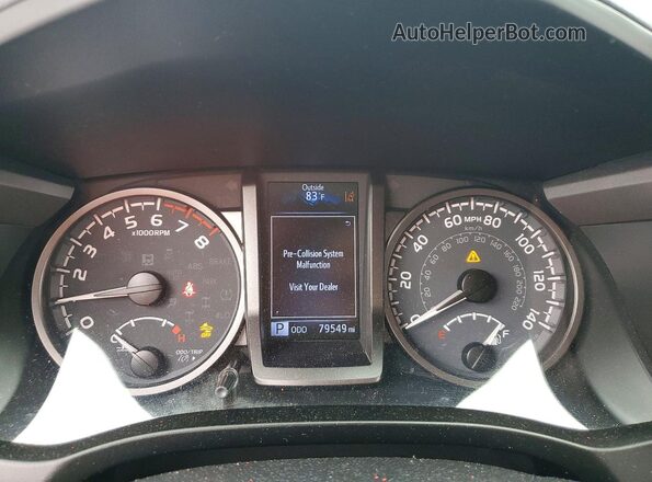 3TMCZ5AN9MM382784 2021 TOYOTA TACOMA Silver Widok zestawu wskaźników