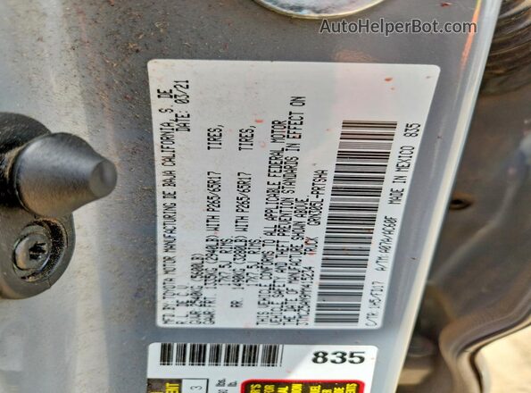 3TMCZ5AN9MM415234 2021 TOYOTA TACOMA Gray Շարժիչի բաժամունքի տեսք