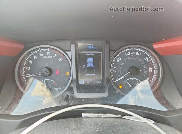 3TMCZ5ANXJM169368 2018 TOYOTA TACOMA Orange ხელსაწყოთა პანელის ხედი