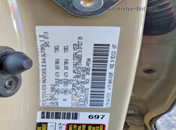 3TMCZ5ANXKM272792 2019 TOYOTA TACOMA Beige Вид підкапотного простору