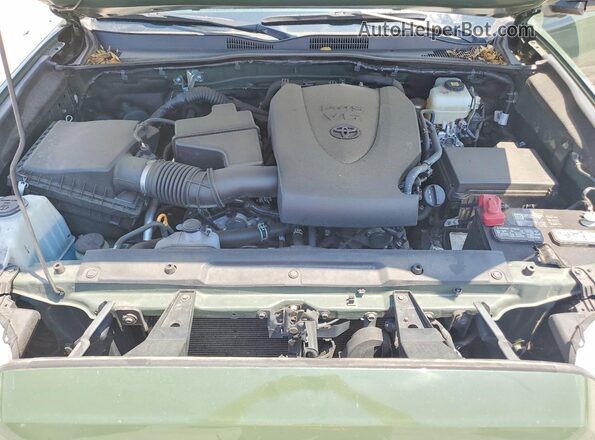 3TMCZ5ANXMM434147 2021 TOYOTA TACOMA Green Вид задньої частини салону