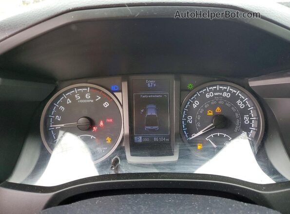 3TMDZ5BN2JM053634 2018 TOYOTA TACOMA Silver ხელსაწყოთა პანელის ხედი