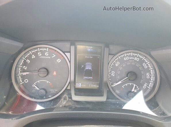 3TMDZ5BN2KM073383 2019 TOYOTA TACOMA White Вид щитка приладів