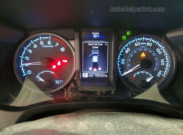 3TMDZ5BN4KM077208 2019 TOYOTA TACOMA White Вид щитка приладів