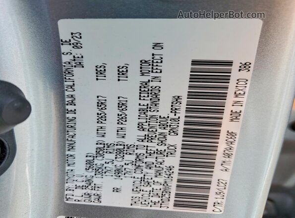 3TMDZ5BNXPM164246 2023 TOYOTA TACOMA Silver Շարժիչի բաժամունքի տեսք