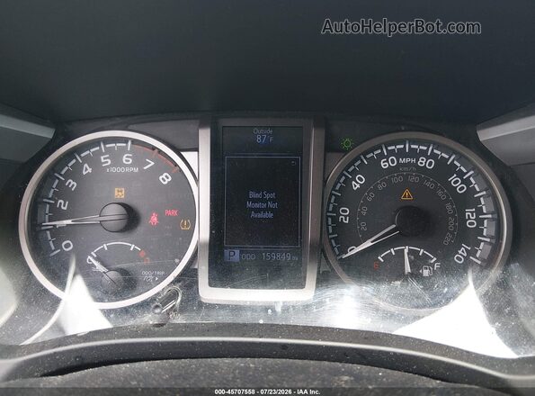 3TMEZ5CN6KM093686 2019 TOYOTA TACOMA Gray Вид задніх сидінь