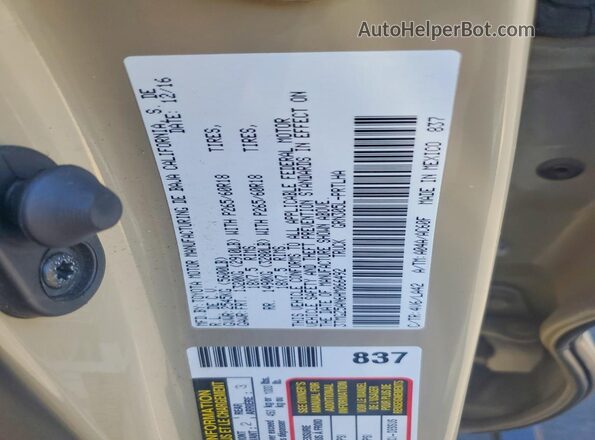 3TMGZ5AN6HM066492 2017 TOYOTA TACOMA Beige Widok komory silnika