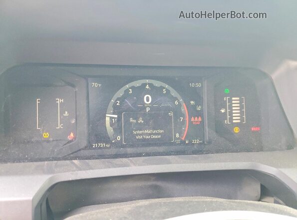 3TMKB5FN2SM030166 2025 TOYOTA TACOMA White ხელსაწყოთა პანელის ხედი