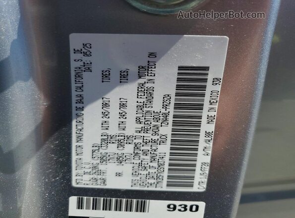 3TMKB5FN2SM037411 2025 TOYOTA TACOMA Silver ძრავის განყოფილების ხედი