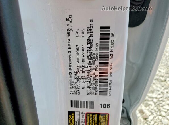 3TMKB5FN5SM045776 2025 TOYOTA TACOMA White Engine compartment view