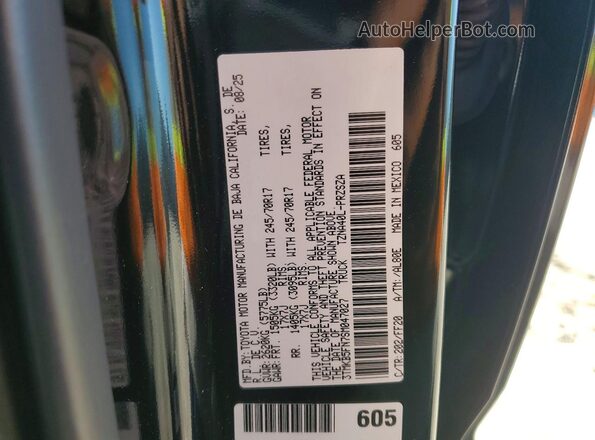 3TMKB5FN7SM047027 2025 TOYOTA TACOMA Black Widok komory silnika